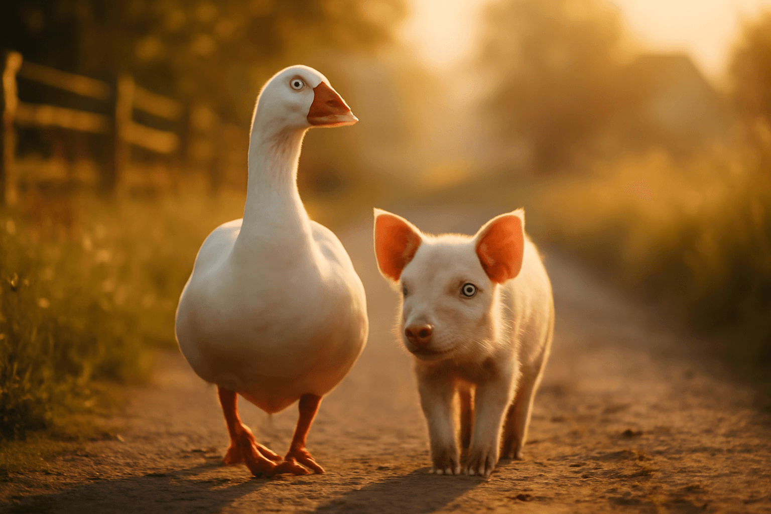 Husa ralph a prase penelope kazdodenni prochazka dvou nerozl 1768273241281