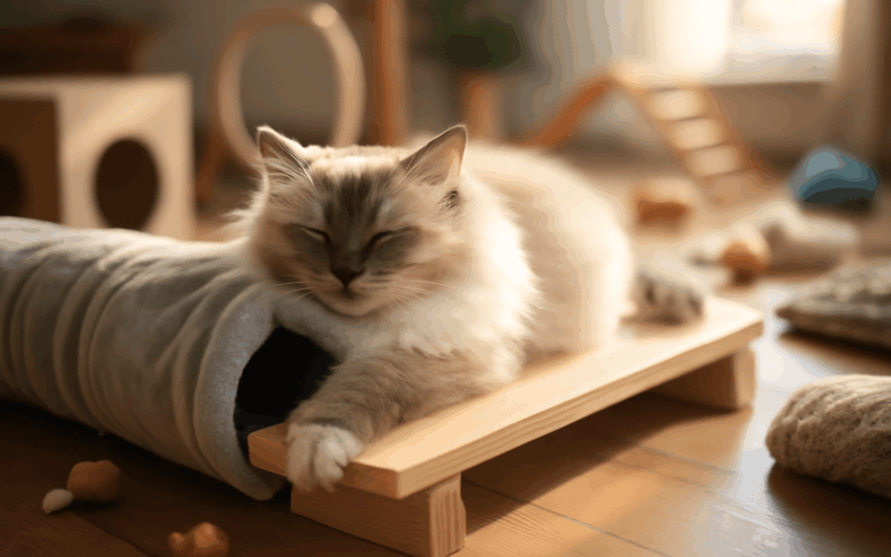 Juni ospala ragdollka usina uprostred prekazkove drahy 1767841291917