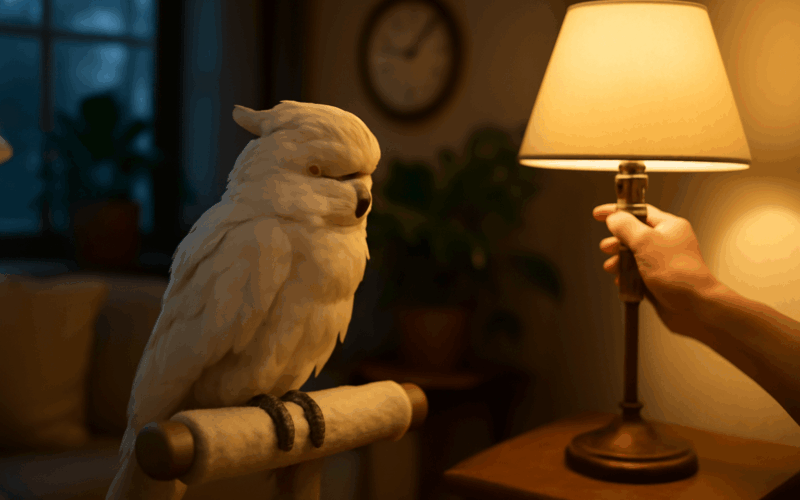 Kakadu furby si sam urcuje vecerku potrebuje az 14 hodin spa 1767452476568