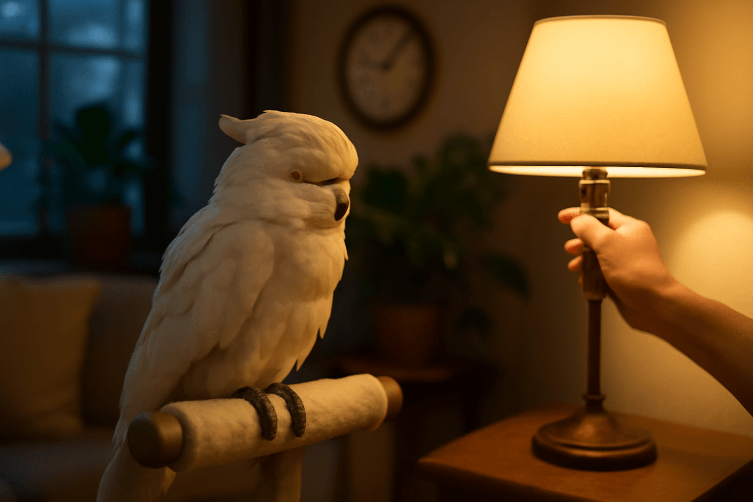 Kakadu furby si sam urcuje vecerku potrebuje az 14 hodin spa 1767452476568