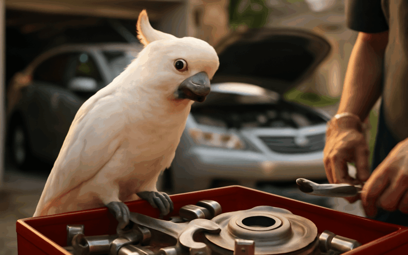 Kakadu martin jako mechanik neberte ho na lehkou vahu 1769785264400