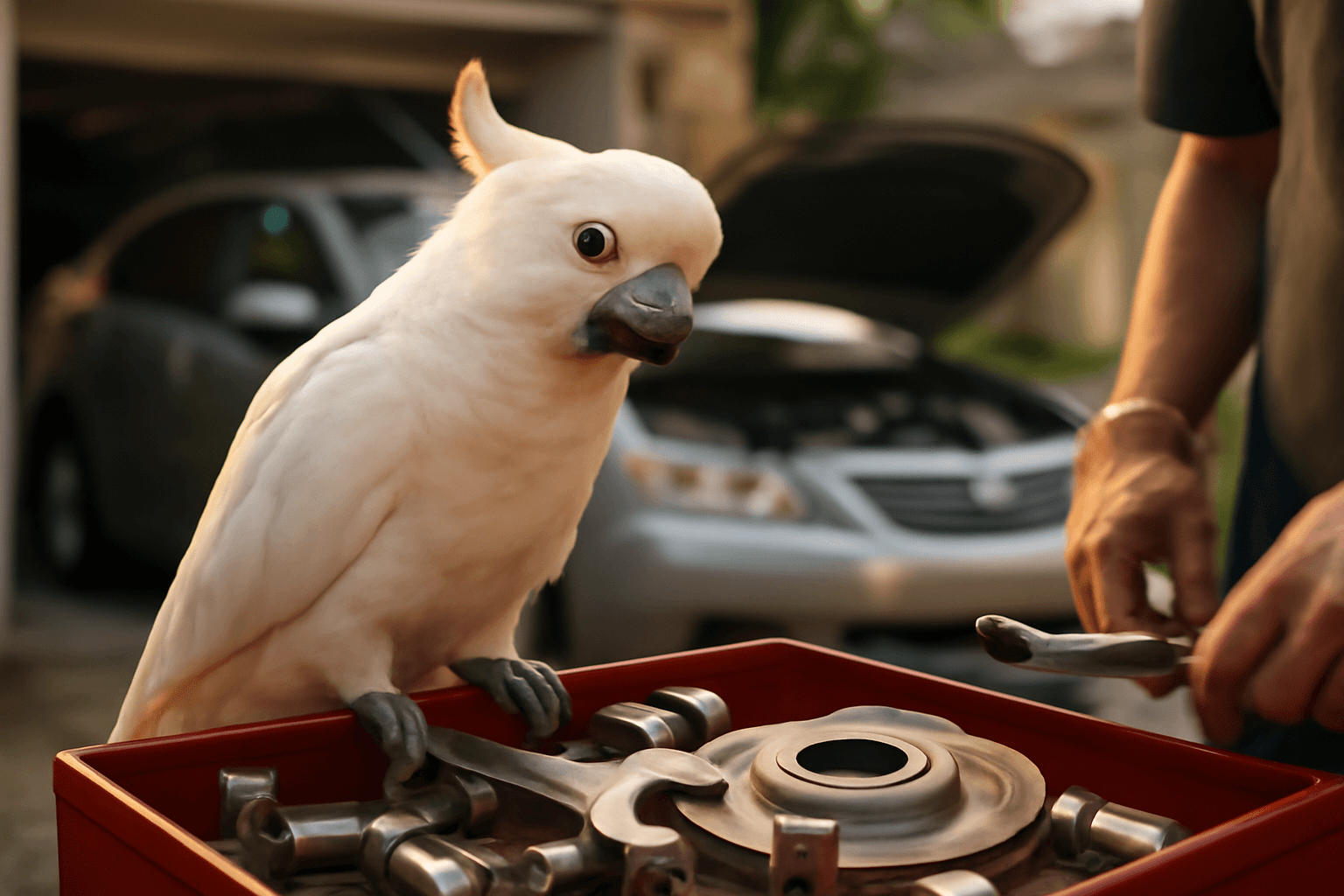 Kakadu martin jako mechanik neberte ho na lehkou vahu 1769785264400