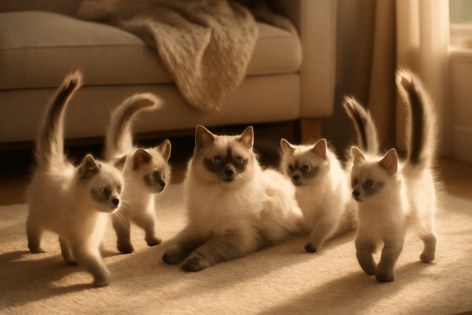 Kotatka ragdoll synchronizuji sve spicate ocasky 1769734857802