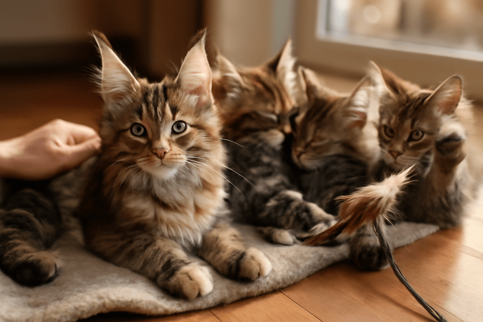 Maine coon koteci paleta pripomina kaleidoskop 1769878861181