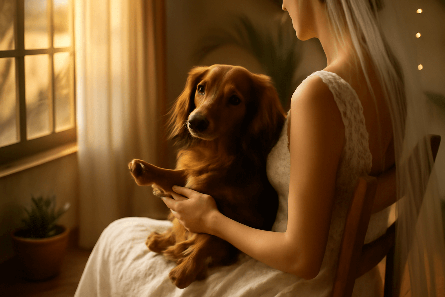 Nevesta vzala na svatbu sveho jezevcika i kdyz to znamenalo 1768964446804