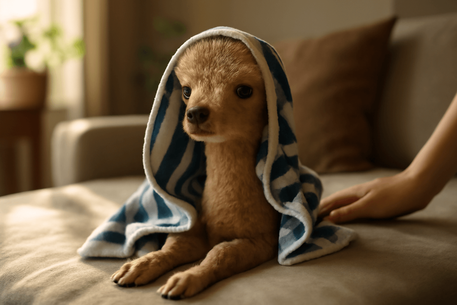 Novorozena alpaka bonbon deset minut na svete zabalena v ruc 1768870861325