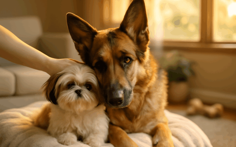 Odin a sophie kdyz se nemecky ovcak setka se svou malou sest 1768251687351