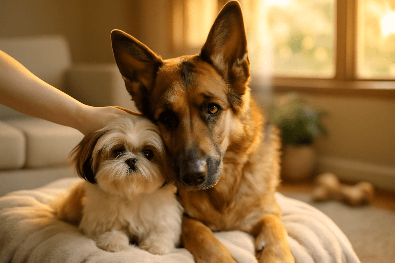 Odin a sophie kdyz se nemecky ovcak setka se svou malou sest 1768251687351