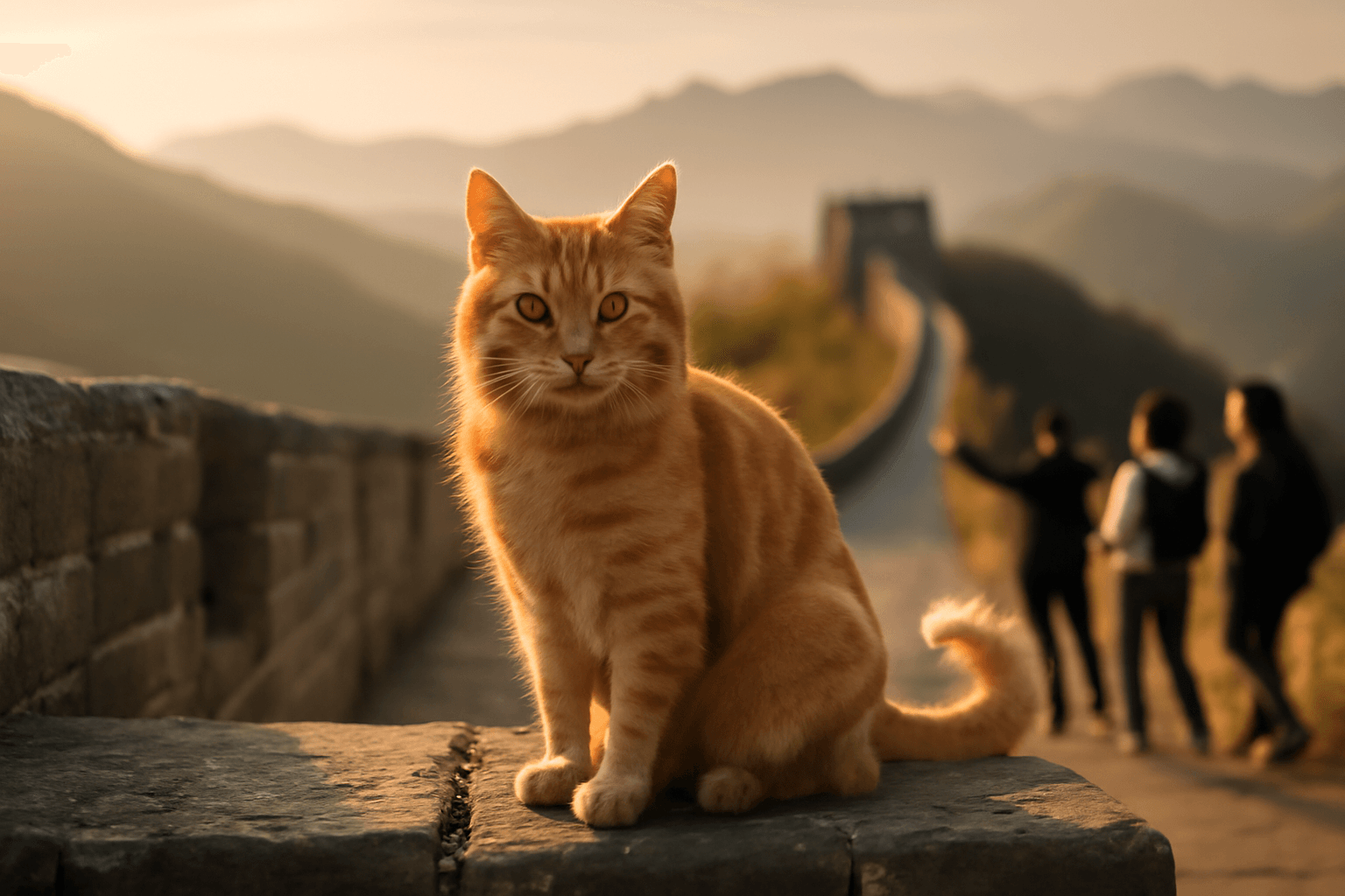 Oranzovy kocour prebral pozornost na velke cinske zdi 1767654079869