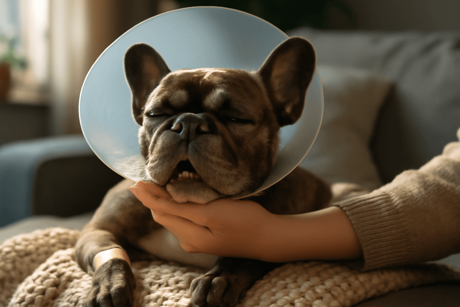 Ospale vyti francouzskeho buldocka po narkoze dobyva interne 1769288456884