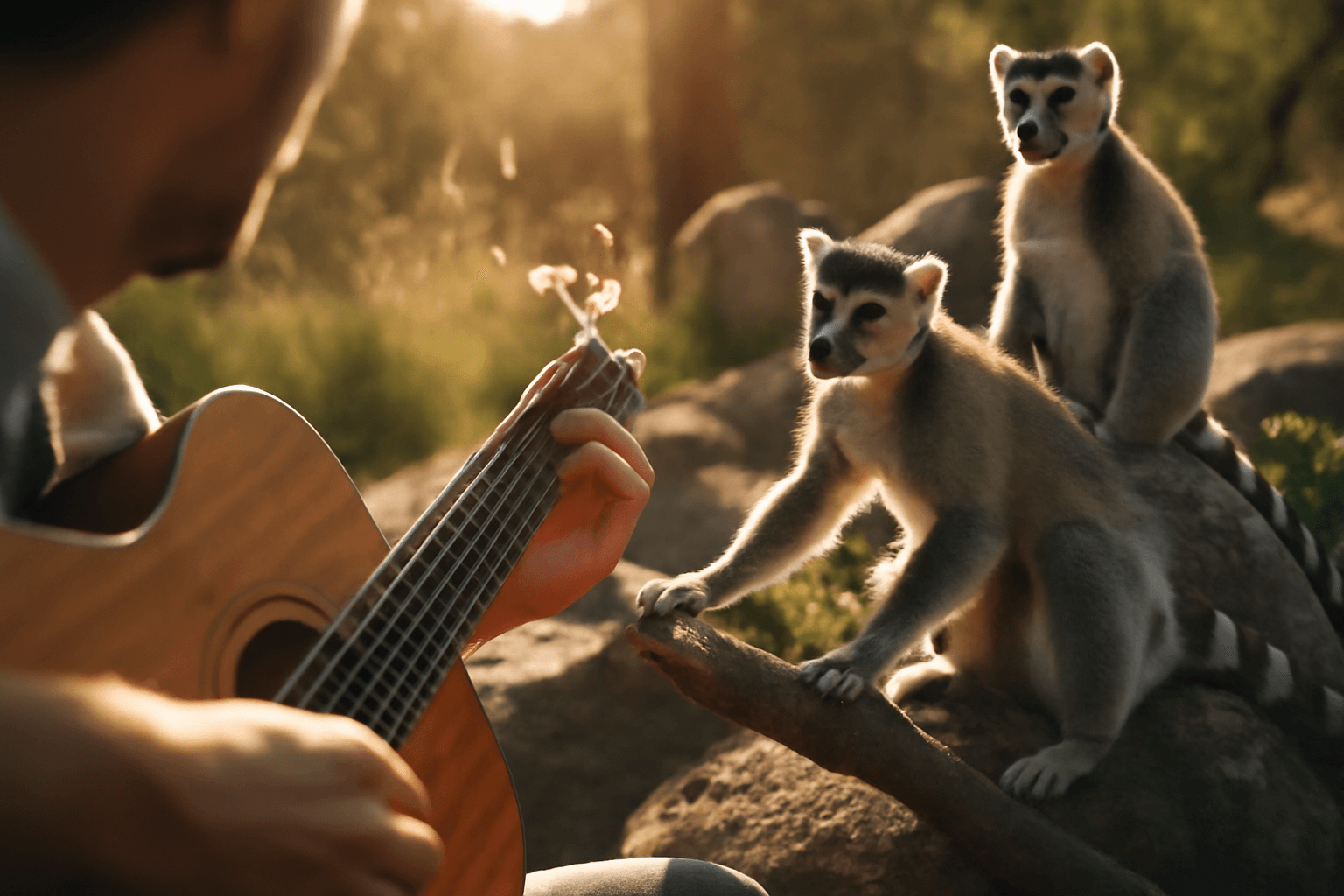 Plumes okouzluje lemury akustickym koncertem v lumigny safar 1768676450396