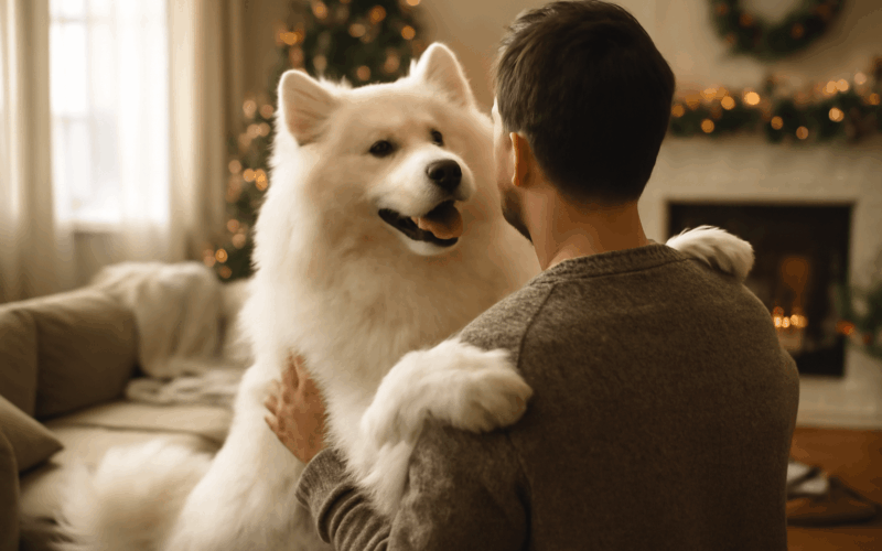 Samojed jako chodici oblacek rano vita tatu neznym objetim 1768770054124