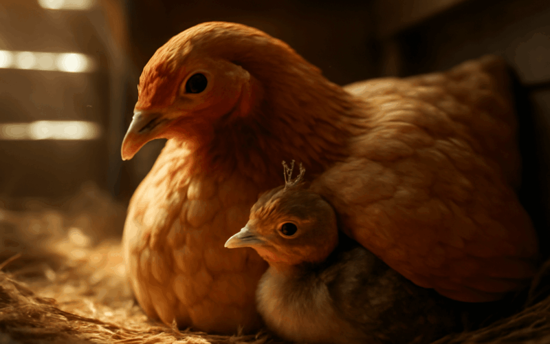 Slepice susan se stala nahradni maminkou paviho mladete peaw 1769540456722