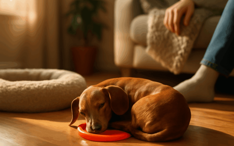 Wally jezevcik ktery si vybira ty nejpodivnejsi mista na spa 1767992474300