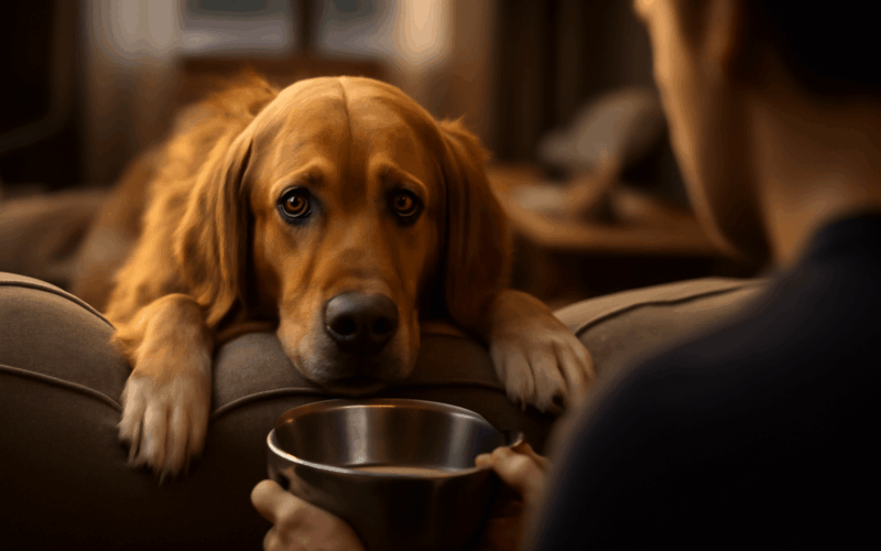 Wally zlaty retrivr dela smutne oci ani zminka o veceri ho n 1769446852116