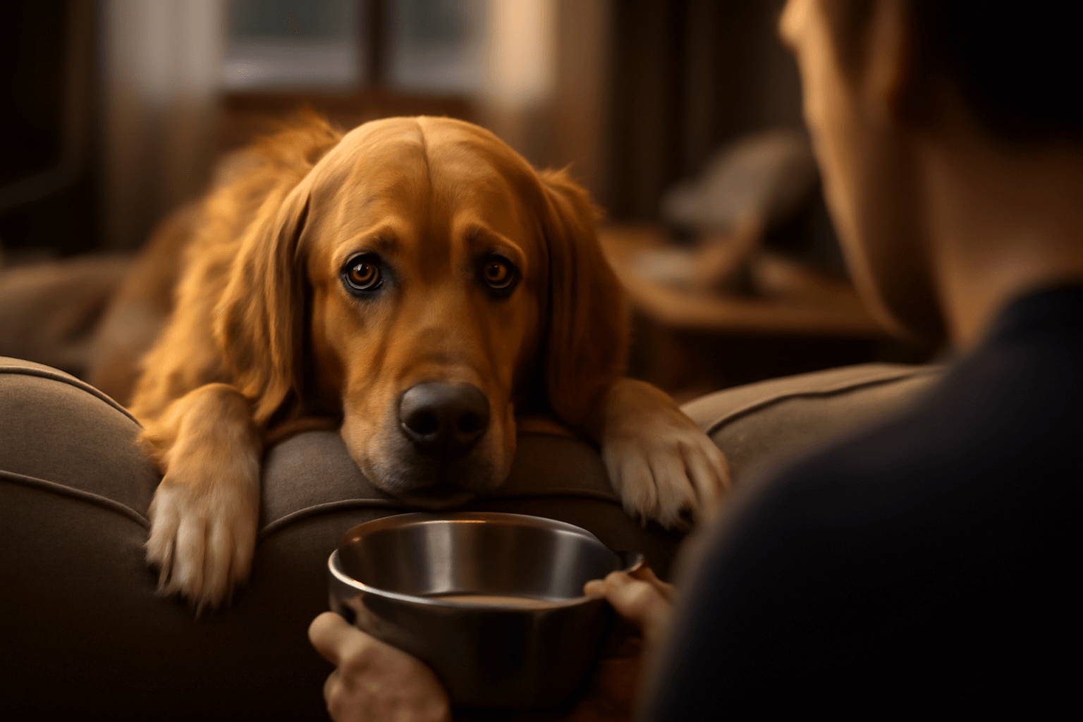 Wally zlaty retrivr dela smutne oci ani zminka o veceri ho n 1769446852116