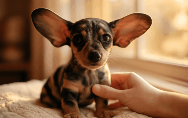 Chiweenie ollie s obrima usima pripomina letajiciho dumba 1770260460488