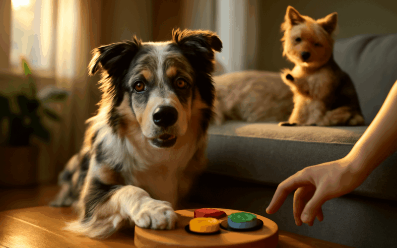 Flambo australsky ovcak si myslel ze maly yorksir rupert je 1772143299542