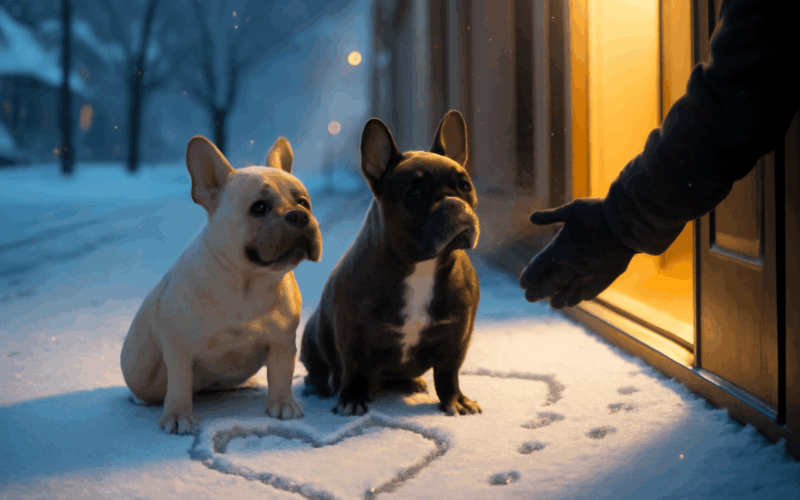 Francouzske buldocky lavender a latte si udelaly srdicko ve 1770152475390