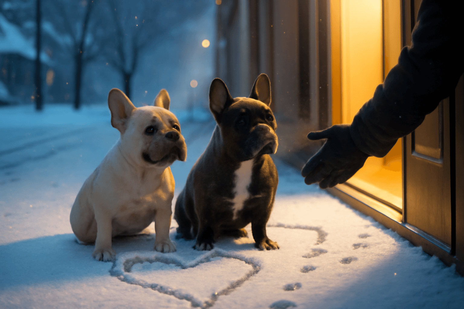 Francouzske buldocky lavender a latte si udelaly srdicko ve 1770152475390