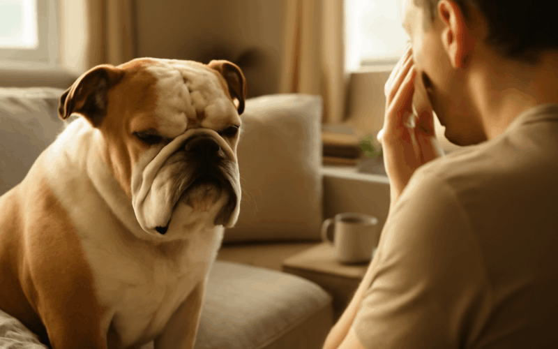 Gary anglicky buldok dava mame najevo ze ji kychani vadi 1771815732738