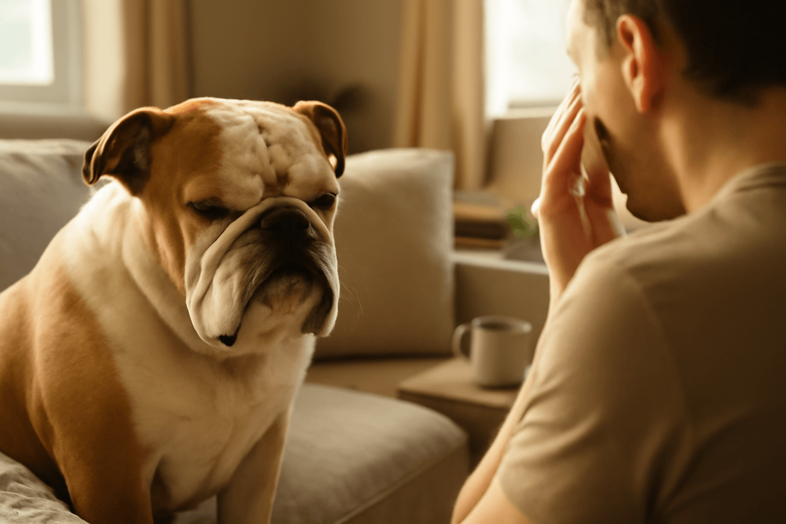 Gary anglicky buldok dava mame najevo ze ji kychani vadi 1771815732738