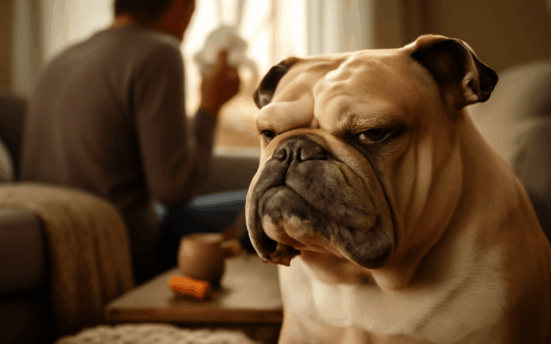 Gary anglicky buldok ktery bere kychani velmi osobne 1771815706969