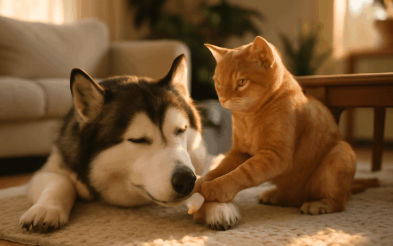 Kocka penny masiruje huskyho bucka vymenou dostane kousek ve 1770130895568