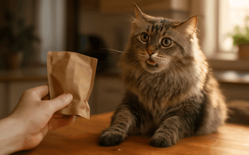 Maine coon mugen dela scenu kdyz mu dojdou pamlsky 1770058873337