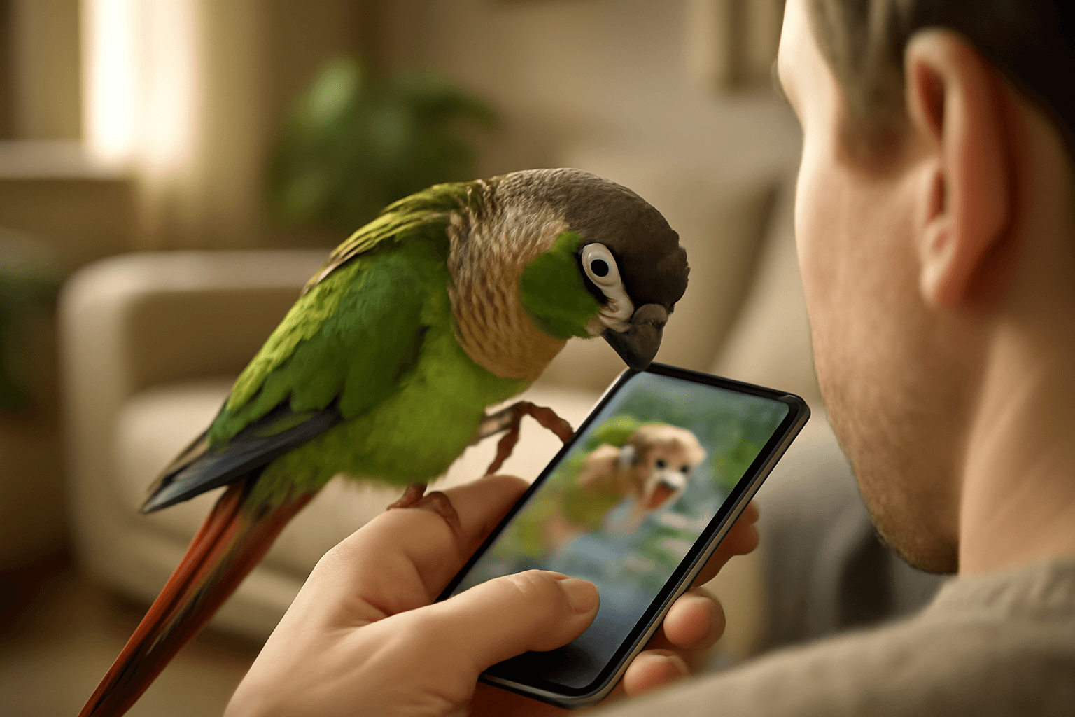 Papousek co lajkuje videa kounura willow si zamilovala psi t 1772255205291