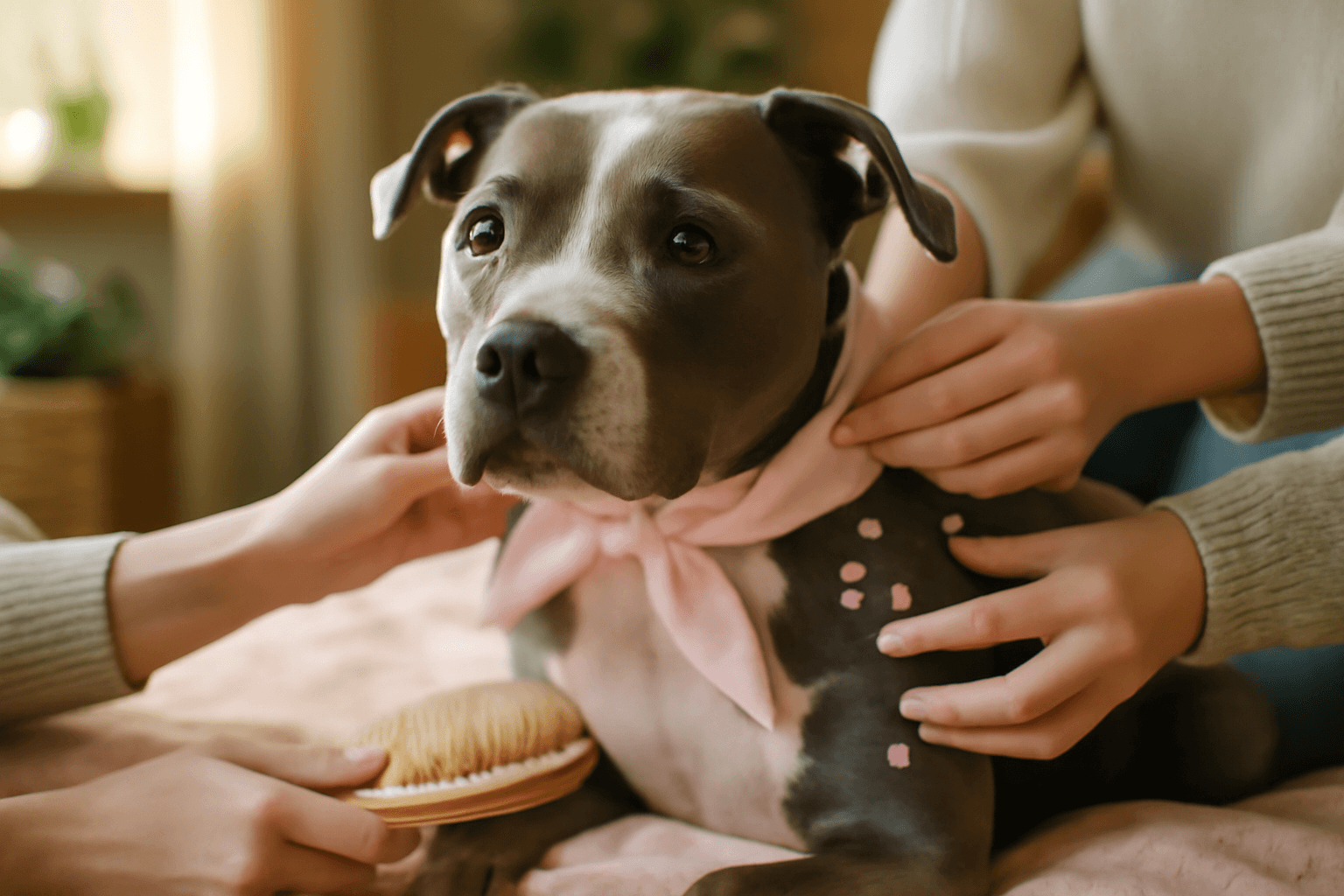 Pit bull kterou nekdo vyhodil jako chovnou fenku konecne zaz 1770310868059