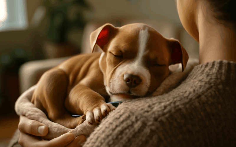 Pitbull piglet si nasel svou nabijeci stanici a roztal srdce 1771434092721