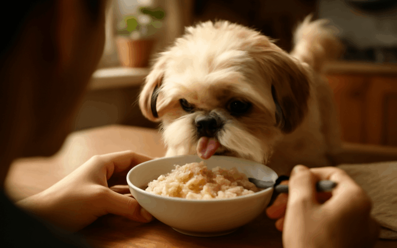 Shih tzu ceili zacala najednou jist v momente kdy uslysela j 1770138073473