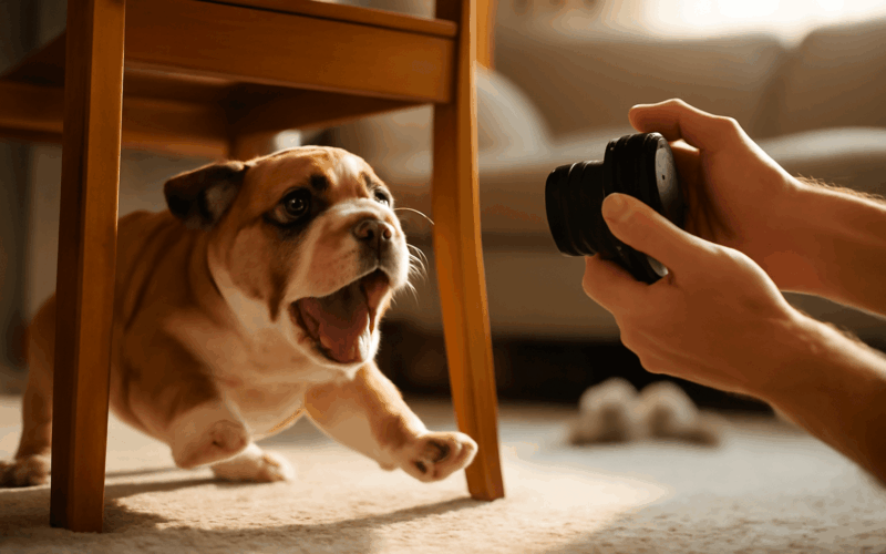 Stene anglickeho buldoka sadie hystericky reaguje kdyz mama 1772017342535