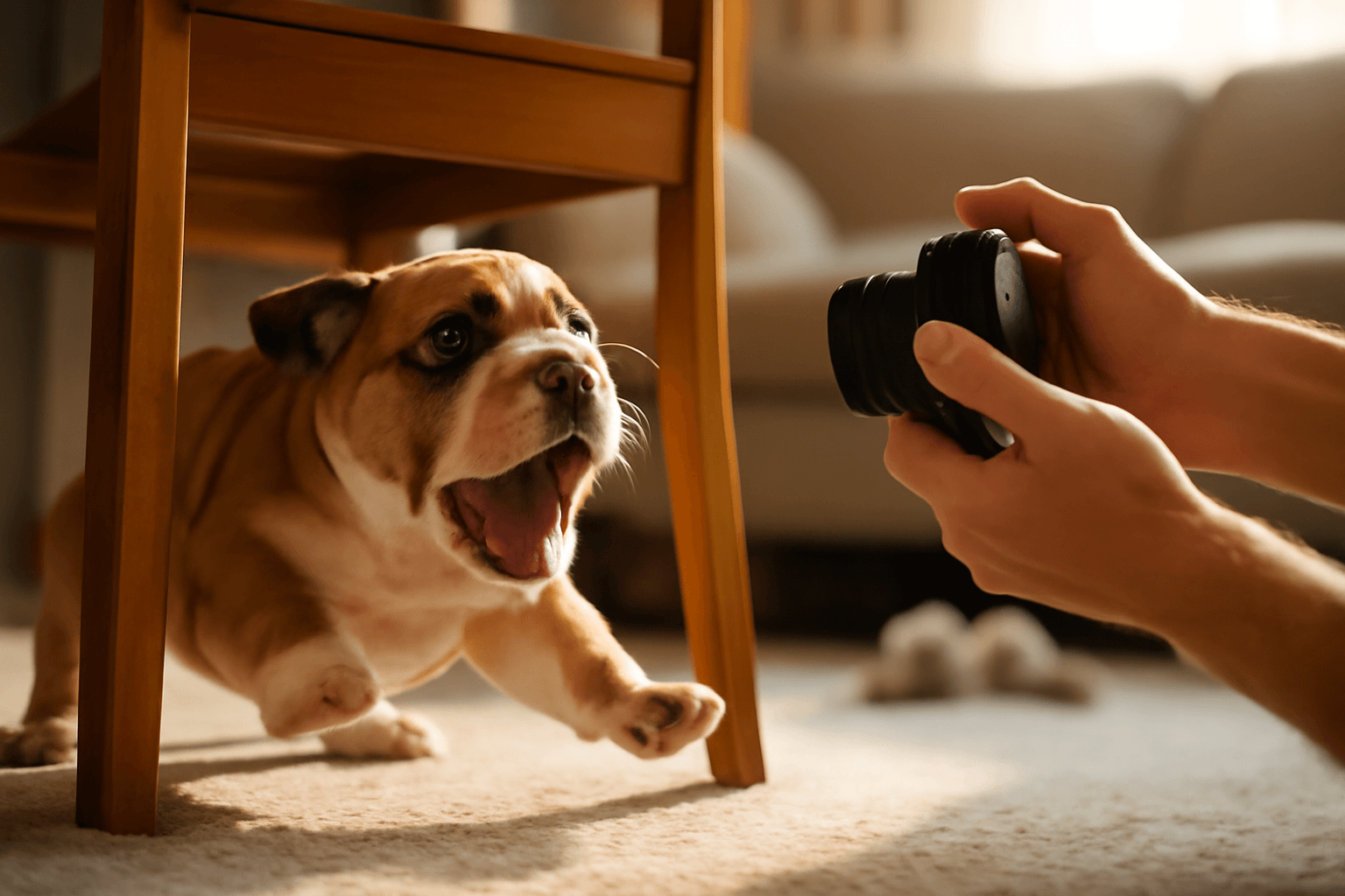 Stene anglickeho buldoka sadie hystericky reaguje kdyz mama 1772017342535