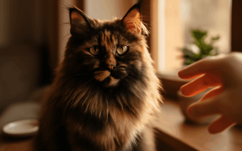 Tortie maine coon s dokonalou pulbradkou 1770570061179