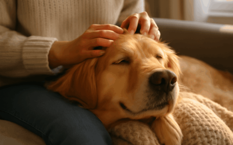 Wally zlaty retrivr na tiktoku uspava fanousky svou masazi h 1770166844873