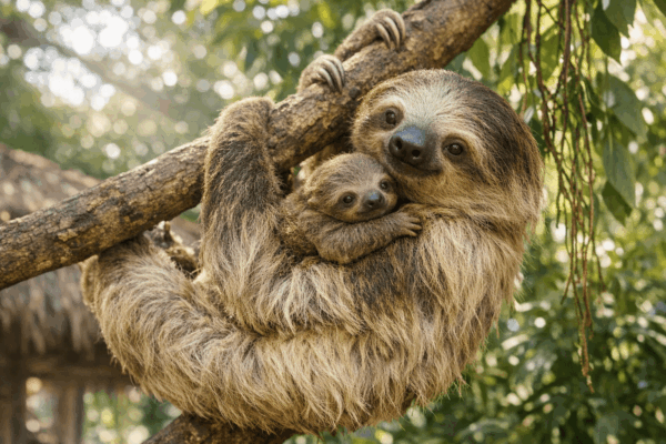 Lenochod dvouprsty prvni mlade roku 2026 v zoo jihlava 1772391682299