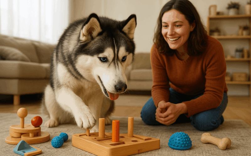 Husky hry mentalni stimulace jak zabavit usateho bezce doma 1775844207827