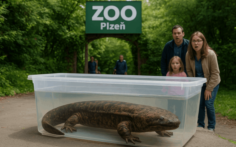 Velemlok v plzni 2026 kuriozni nalez pred zoo ktery rozviril 1776607465080