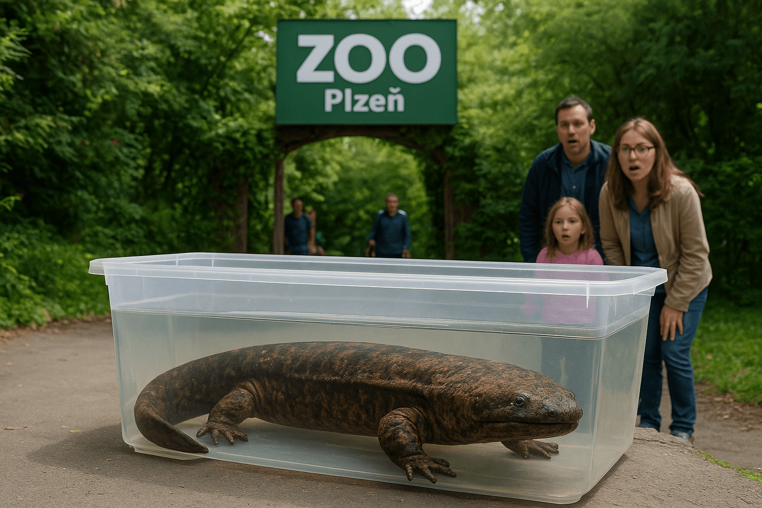 Velemlok v plzni 2026 kuriozni nalez pred zoo ktery rozviril 1776607465080